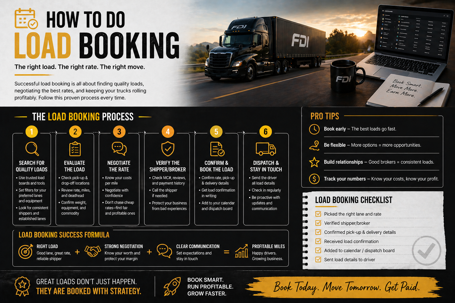 Freight load booking illustration